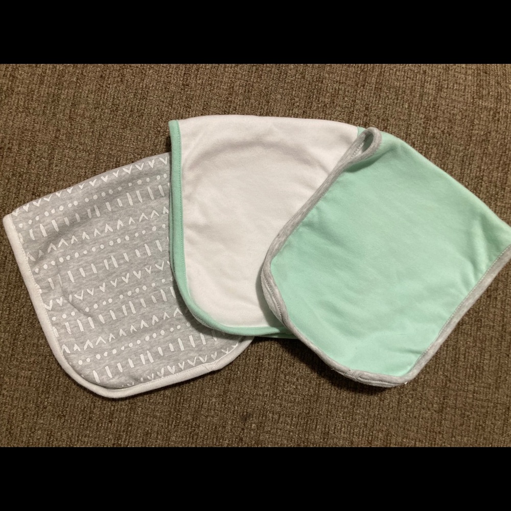 Set of 3 Cloud Island Burp Cloths